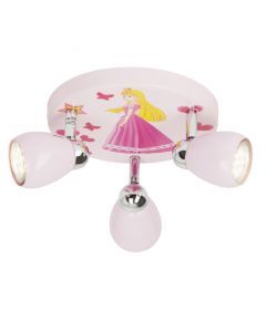 Metal loftspot til børneværelse lyserød, Rinze, 2,5W, 3000K LED