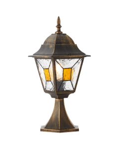 Klassisk udendørslampe rustfarvet, Levinus, IP44