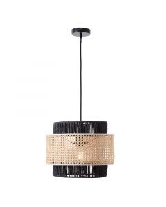 Rattan pendler lampe beige, Quirien