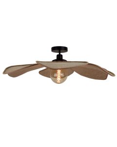 Rustik loftlampe beige, Vere