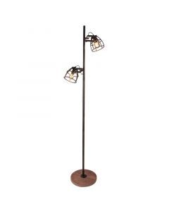 Industri gulv lampe sort, Calvin, med brytare