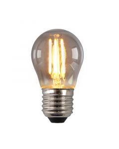 Dæmpbar Olucia E27 LED pære, P45, 3w, Smoke glas, 2200k