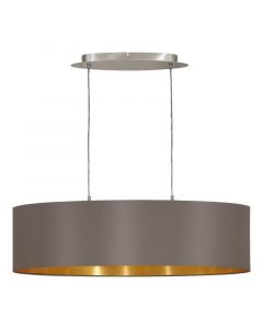 Brun modern pendler lampe stof, Terme