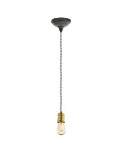 Guld vintage pendler lampe metal, Christel