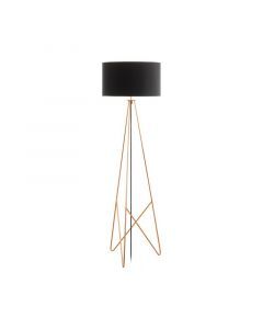 Kobber design gulv lampe metal, Viola, med brytare