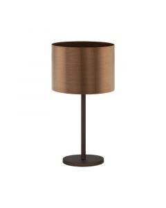 Brun design bordlampe plast, Noor, med brytare