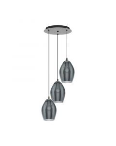 Grå design pendler lampe glas, Nikky
