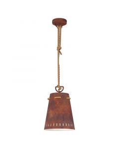 Rustfarvet rustik pendler lampe stål, Everardus