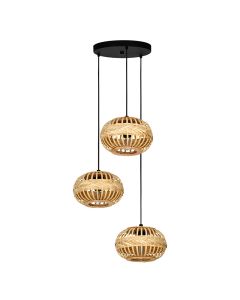 Brun rustik pendler lampe metal, Firenze