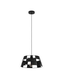 Sort pendler lampe aluminium, Nelly