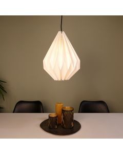 Papir pendler lampe hvid, Leco