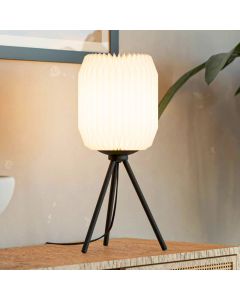 Papir bordlampe hvid, Kars, med brytare
