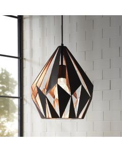 Sort design pendler lampe metal, Acri