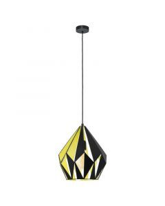 Sort retro pendler lampe metal, Acri