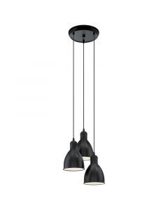 Sort industri pendler lampe metal, Lavinio