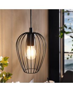 Sort industri pendler lampe metal, Kitana