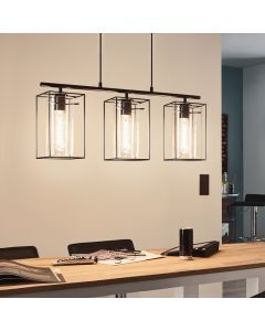 Sort industri pendler lampe glas, Aprica