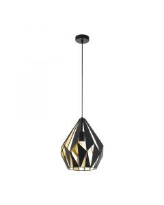 Sort modern pendler lampe metal, Acri