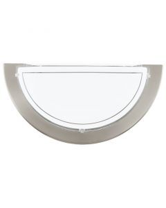 Nikkel modern væglampe glas, Agena