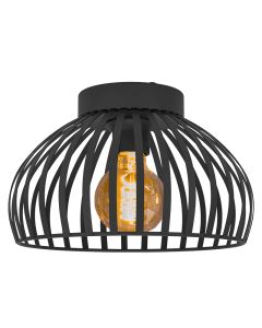 Sort industri loftlampe stål, Egine