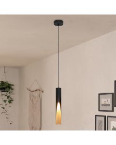 Brun modern pendler lampe aluminium, Aloysius