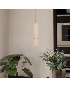 Beige modern pendler lampe stål, Vahid