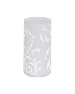 Hvid design bordlampe glas, Basken, med brytare