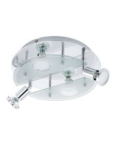 Krom design loftspot glas, Lusie