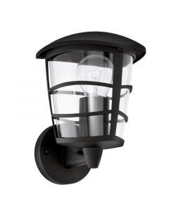 Sort modern udendørslampe plast, Inas, IP44