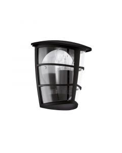 Sort modern udendørslampe plast, Inas, IP44