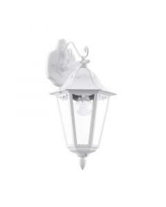 Hvid klassisk udendørslampe aluminium, Leanna, IP44