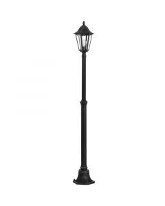 Sort klassisk udendørslampe aluminium, Leanna, IP44