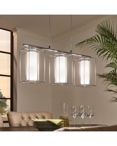 Krom industri pendler lampe glas, Aprica