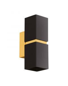 Guld design up down væglampe metal, Annely