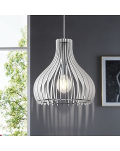 Træ pendler lampe hvid, Betsy