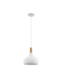 Hvid pendler lampe stål, Tjebbe