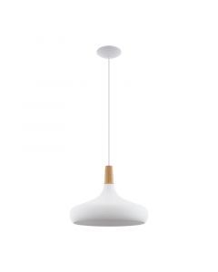 Hvid pendler lampe stål, Tjebbe