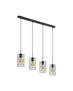 Brun industri pendler lampe stål, Okan
