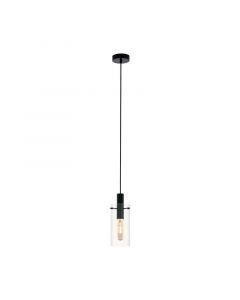 Sort modern pendler lampe glas, Jovanni