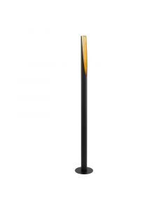 Guld modern gulv lampe stål, Aloysius, med brytare