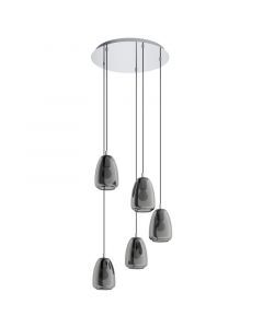 Krom design pendler lampe glas, Fredericus