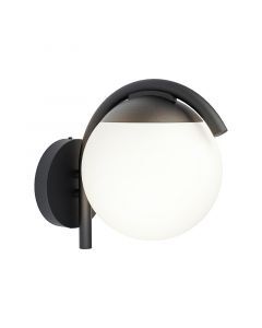 Sort modern udendørslampe stål, Lynne, IP44