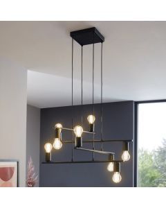 Sort industri pendler lampe metal, Evelyne