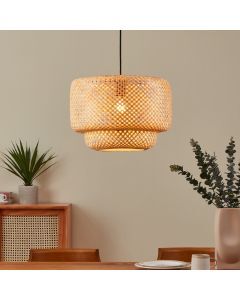 Rattan pendler lampe brun, Jetze