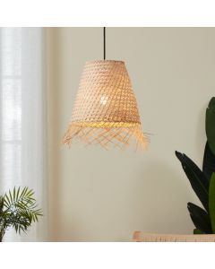 Rattan pendler lampe brun, Wilco
