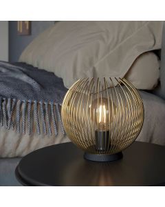Guld industri bordlampe aluminium, Keimpe, med brytare