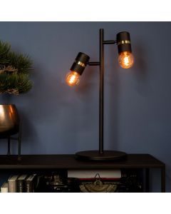 Sort bordlampe aluminium, Jelger, med brytare