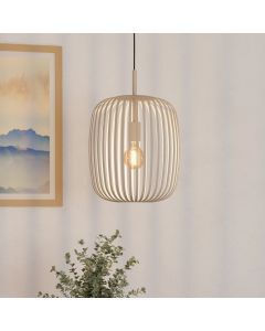 Beige industri pendler lampe aluminium, Pietro