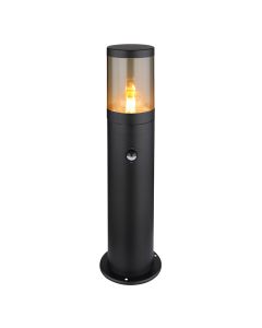 Sort modern udendørslampe rustfrit stål, Lambert, IP44