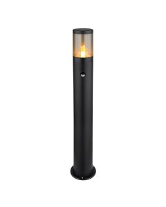 Sort modern udendørslampe rustfrit stål, Lambert, IP44